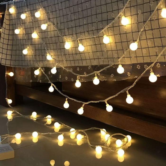 Lampu Hias Kelereng Anggur - Lampu Natal Bulb Kecil - Lampu Tumblr LED