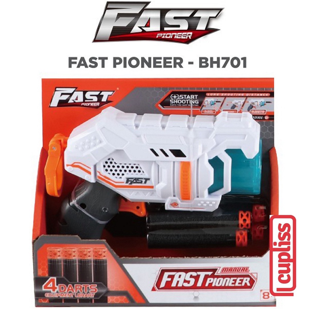 FAST Pioneer Original Manual Mini Glock 4 Darts Pistol Mainan Cupliss KG