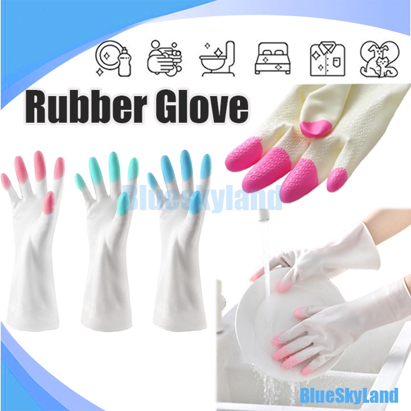 Sarung Tangan Cuci Piring Silikon Anti Air Sarung Tangan Karet Cuci Piring Anti Air Rubber / Rubber 