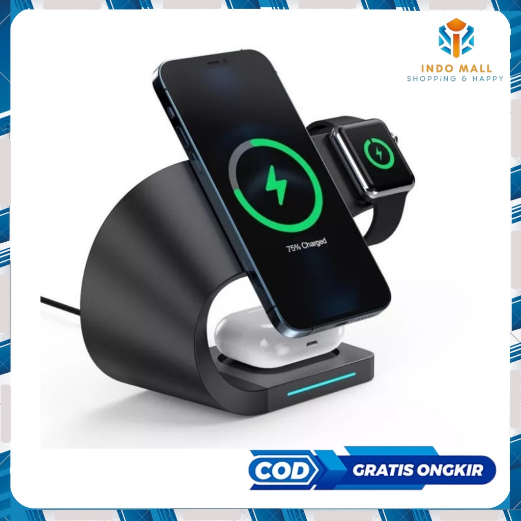 Charger Fast Wireless 4 in 1 Magnetic Wireless 15W Qi Charging Station