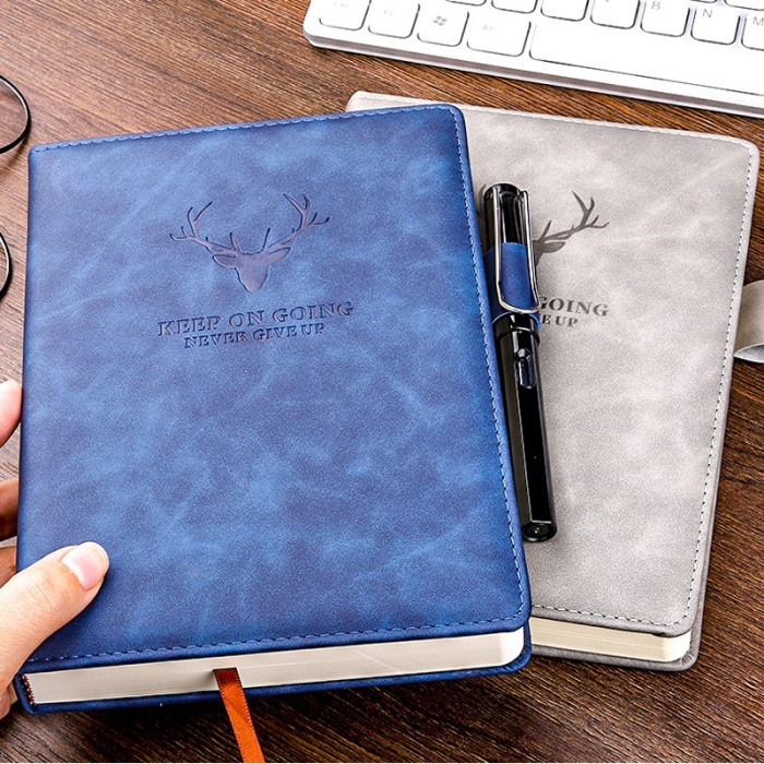 

Buku Agenda Notebook A5 Buku Catatan Binder Jurnal Harian Cover Kulit - Coklat