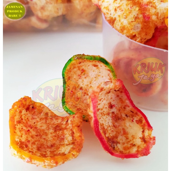

[BEST SELLLER] KUALITAS TERBAIK - KERUPUK SEBLAK Aneka Warna PEDAS ... HOT Murah