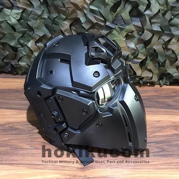 TERLARIS HELM TACTICAL AIRSOFT RONIN MASK FULL FACE WITH FAN AND