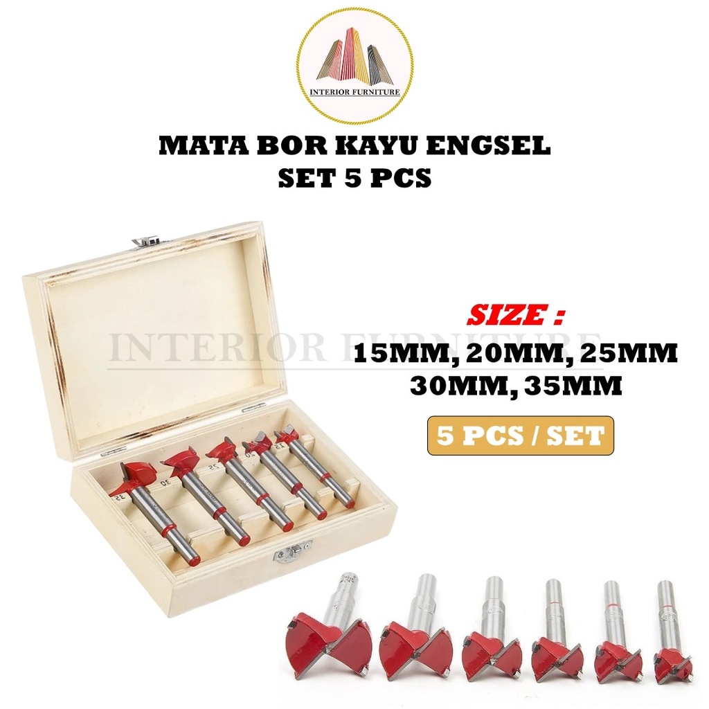 Mata Bor Kayu Forstner Bit Set Hole Saw Mata bor kayu 15mm 20mm 25mm 30mm 35mm