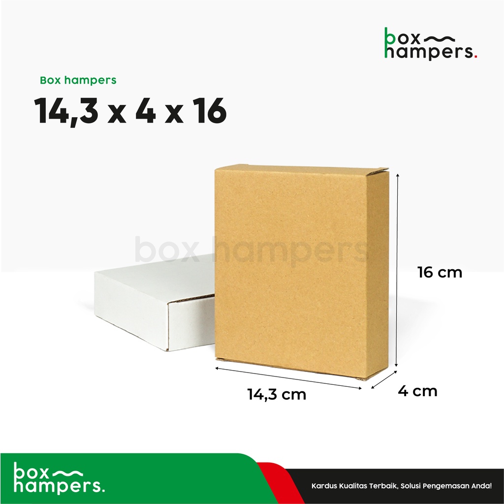 

Box 14x4x16 cm (Shorush) Kardus/Kardusmini/Karduskecil/Boxkecil/Karton/Kartonmini/Kemasan/Hampers/Gift/sliplock/tinggi16