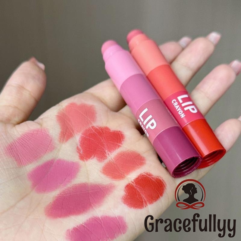 [COD]HERORANGE Crayon Lipstik 4in1 Matte Velvet Korea Lipstik Waterproof Long Lasting-GY