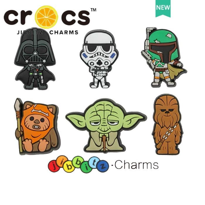 Crocs Jibbitz Charms Star Wars Karakter Kartun Sepatu Aksesoris Lubang