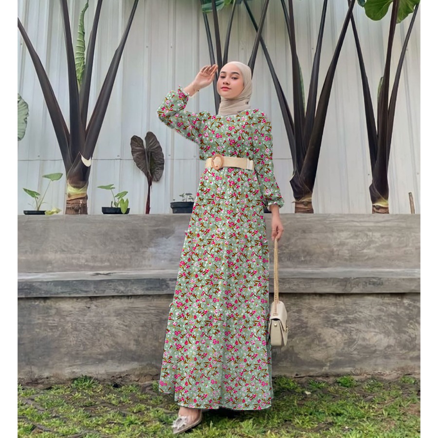 Rabela Maxi / GAMIS BUNGA PREMIUM MOTIF / GAMIS ZOYA BUNGA BELT