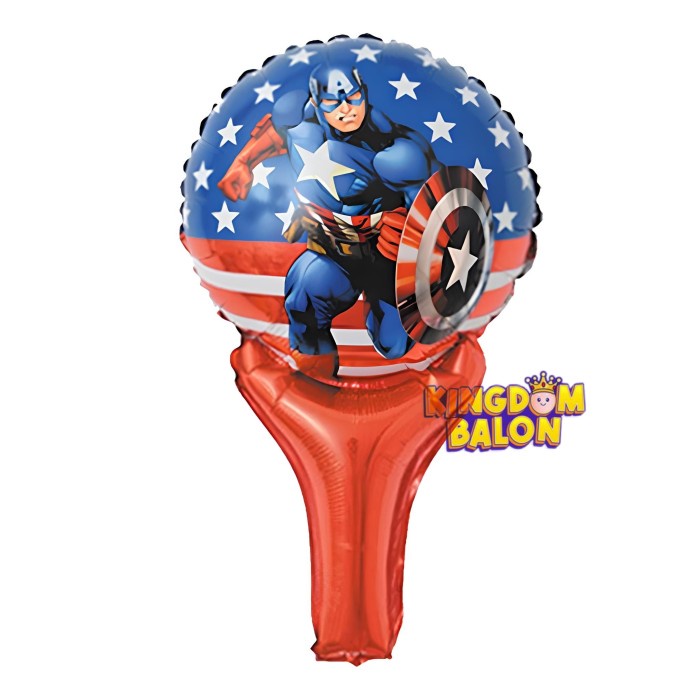 Balon Pentung Captain Amerika / Balon Souvenir Ultah Captain Amerika