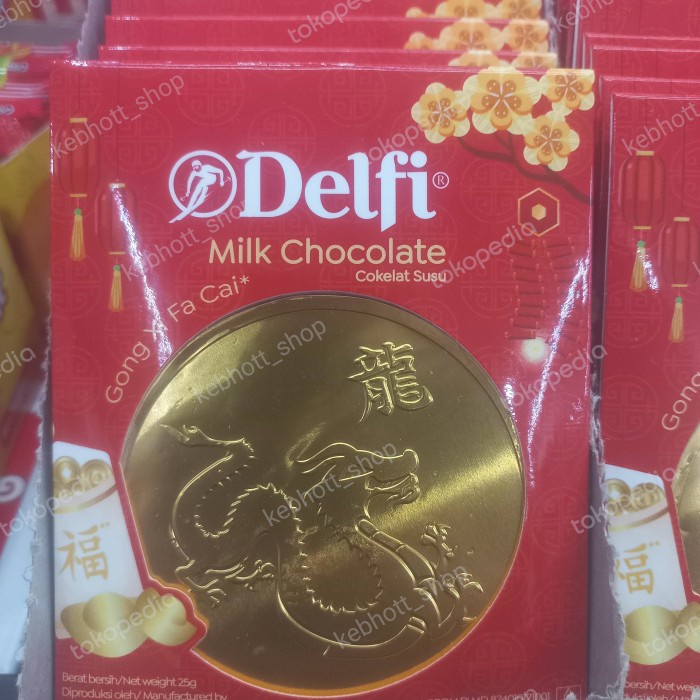 

Delfi Milk Chocolate Big Coin Imlek 40 x 25gr | Cokelat Susu Koin