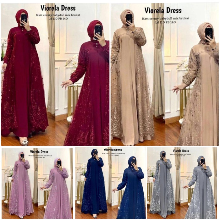 mirna dress/winter dress/gamis pesta muslim/dres pesta rok tutu muslim