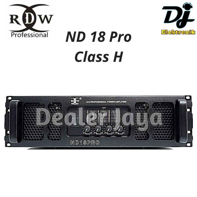 Power Amplifier RDW ND 18 PRO / ND18 PRO / ND 18PRO Class H - 4 channel