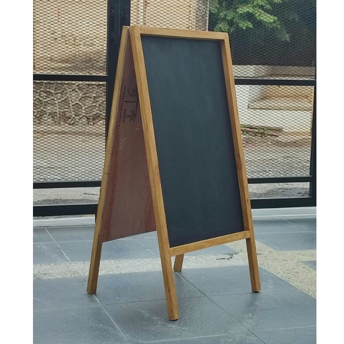

Papan Tulis Kapur Black Board 2 Muka / 2 Sisi Kayu Tebal Anti Angin Ukuran 50 x 100
