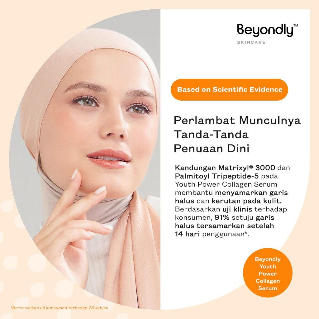 Beyondly Youth Power Collagen Serum diformulasikan dengan Micro-Molecular Collagen, Salmon DNA