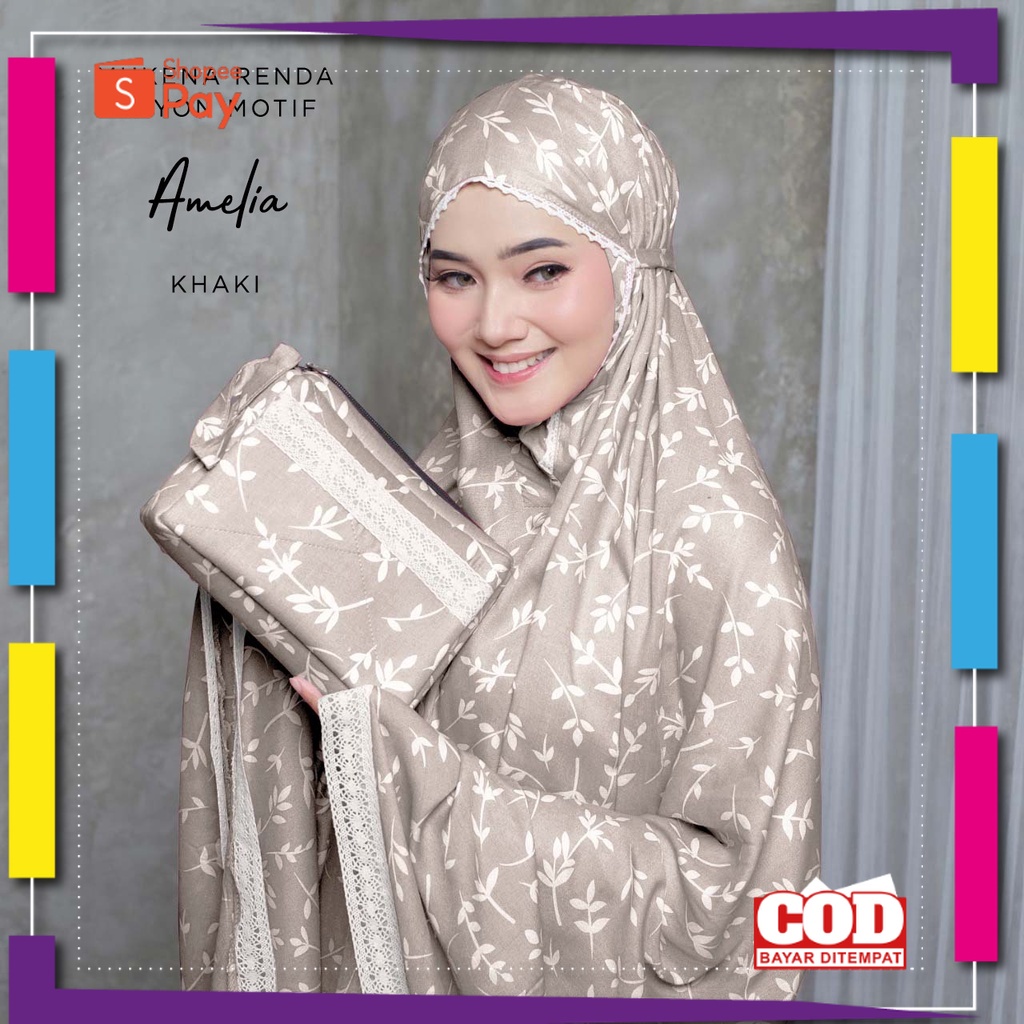 RAMADHAN SALE // MUKENA BALI TASIK - MUKENA RENDA RAYON DEWASA MOTIF AMELIA