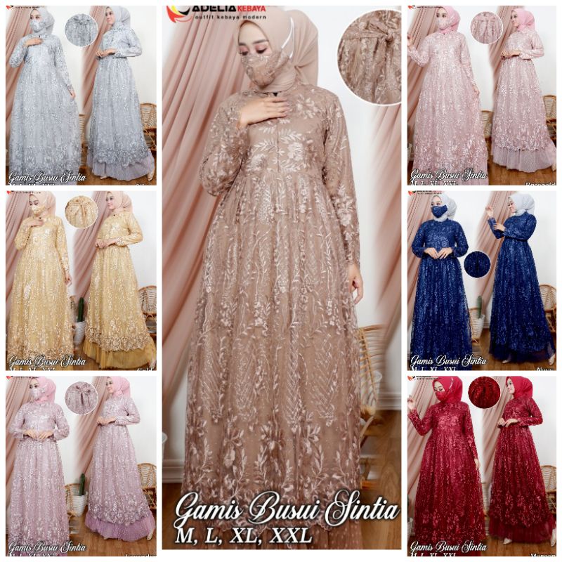 Kebaya Gamis Busui Sintia Adelia/ Gamis Modern Aline/ Gamis Tutu Wisuda/ Gamis Bridesmaids/ Gamis La