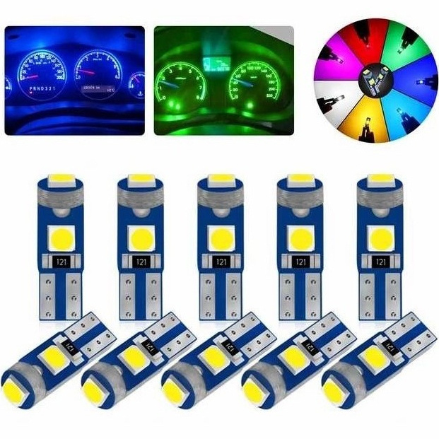 LAMPU LED SPEEDOMETER INDIKATOR T5 3 MATA SMD 12 VOLT MOTOR MOBIL
