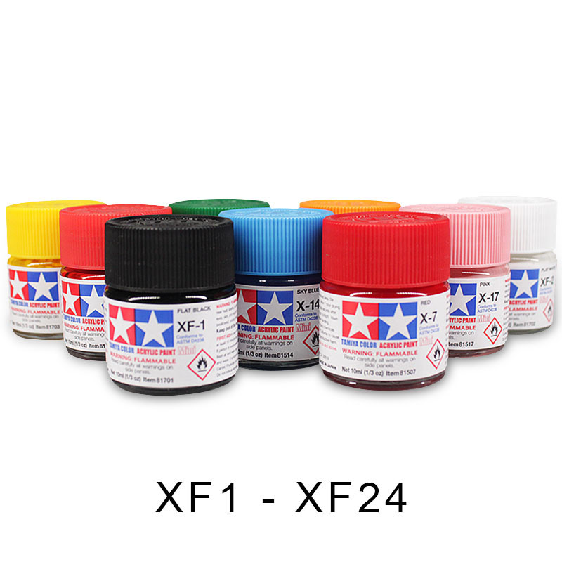 

10ml Tamiya XF1-XF24 model paint water-based acrylic paint colored paint matte series 12