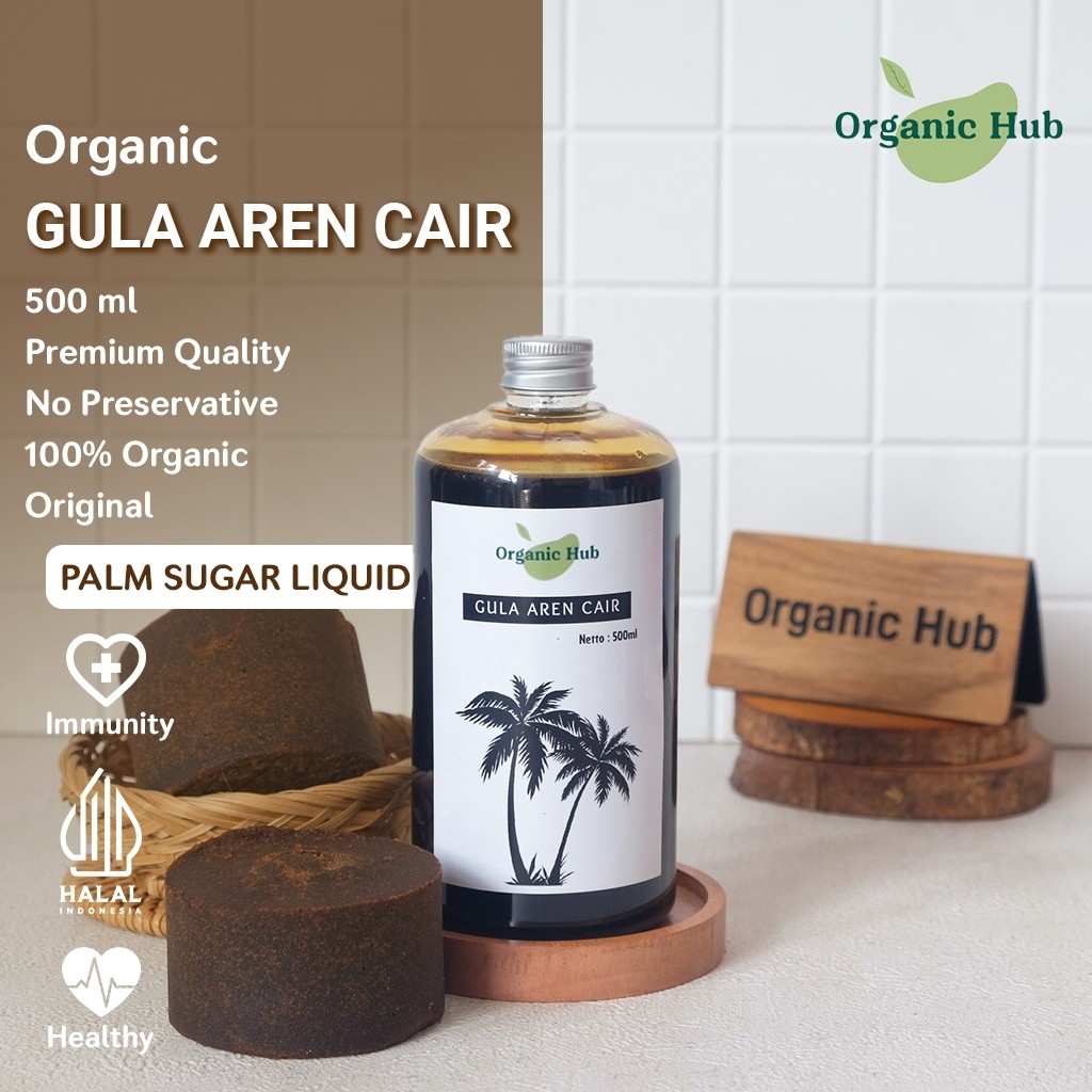 

Organic Hub Gula Aren Cair Original Premium Quality Organik Liquid Palm Sugar 100% Murni Asli 500 ml