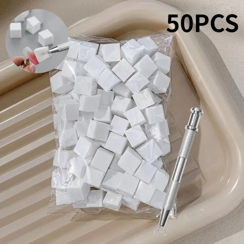 

50Pcs Square Nail Art Sponge Set Gradient Nail Brushes Gel Polish Design Nail Sponge Grab Pen Manicure Supplies 229w