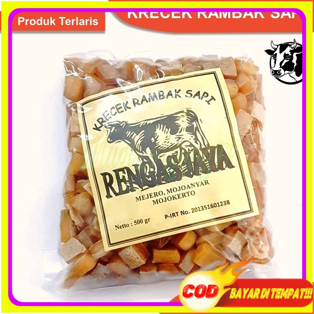 

Rambak Sapi Mentah Super 1kg / Krecek Rambak Sapi Asli / Kerupuk Kulit Sapi Mentah Mojokerto