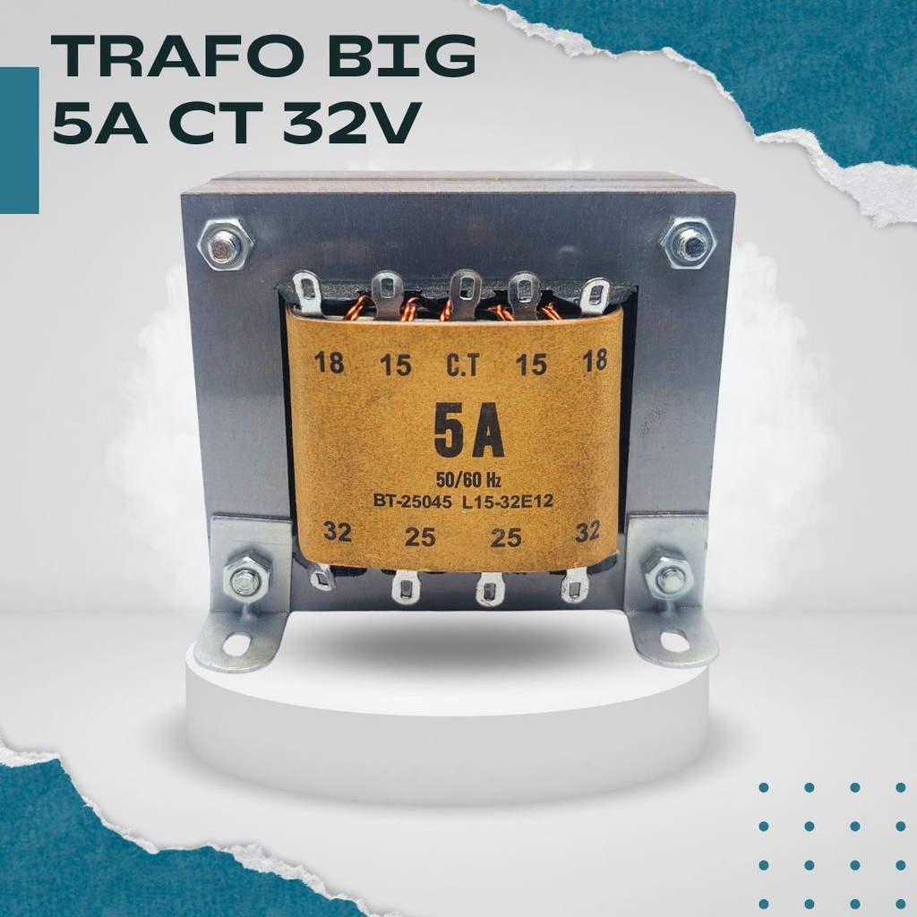TRAFO BIG 5A CT 32V 5A CT 32V 5 AMPER CT 32 VOLT