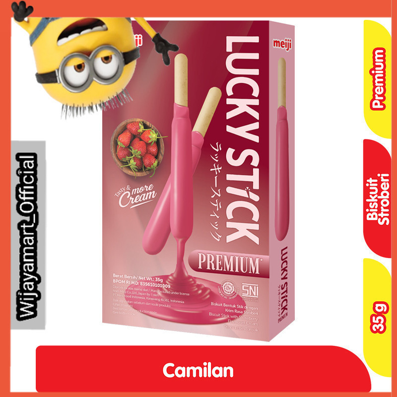 

Lucky Stick Biskuit Stik Stroberi Premium 35 g