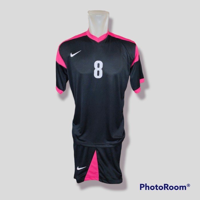Jersey bola team stelan isi 18 - hitam pink, all size