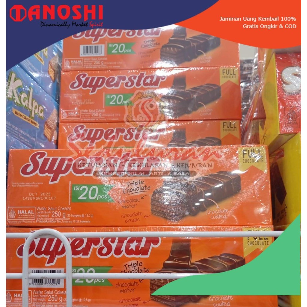 

SUPERSTAR ISI 20 PCS BERAT 250 GRAM-WAFER COKELAT RENYAH DAN MANIS