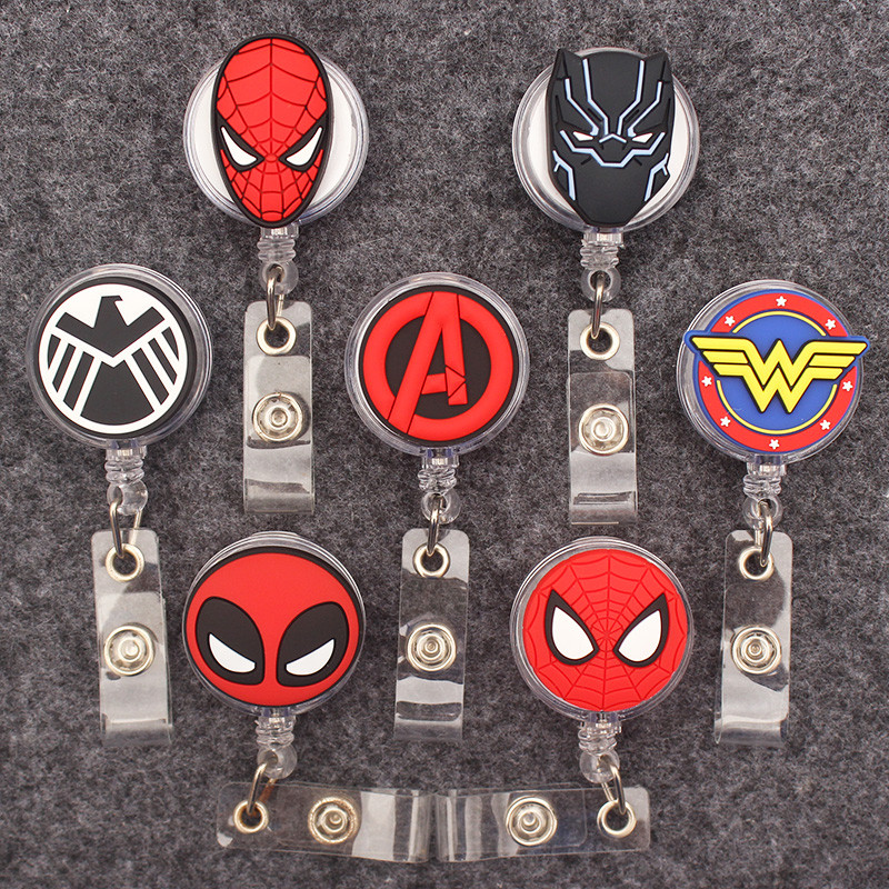 

Cartoons Hero Logo Style Badge Reel Nurse Workers Enfermera ID Holder Girl Boy Retractable Name Card Holder Accessory