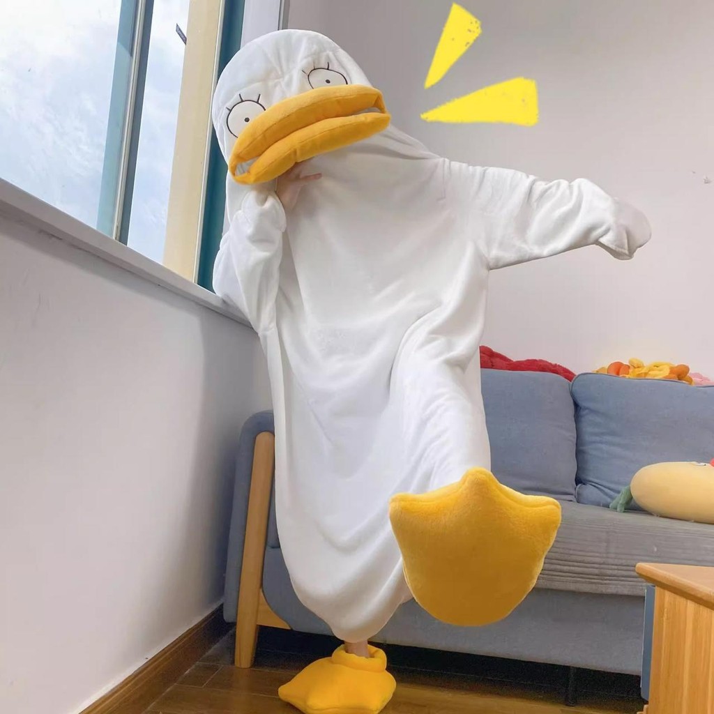 Baju Kostum Onesie Bebek Elizabeth Putih Kuning Anime Gintama Duck Cosplay Party sh gg