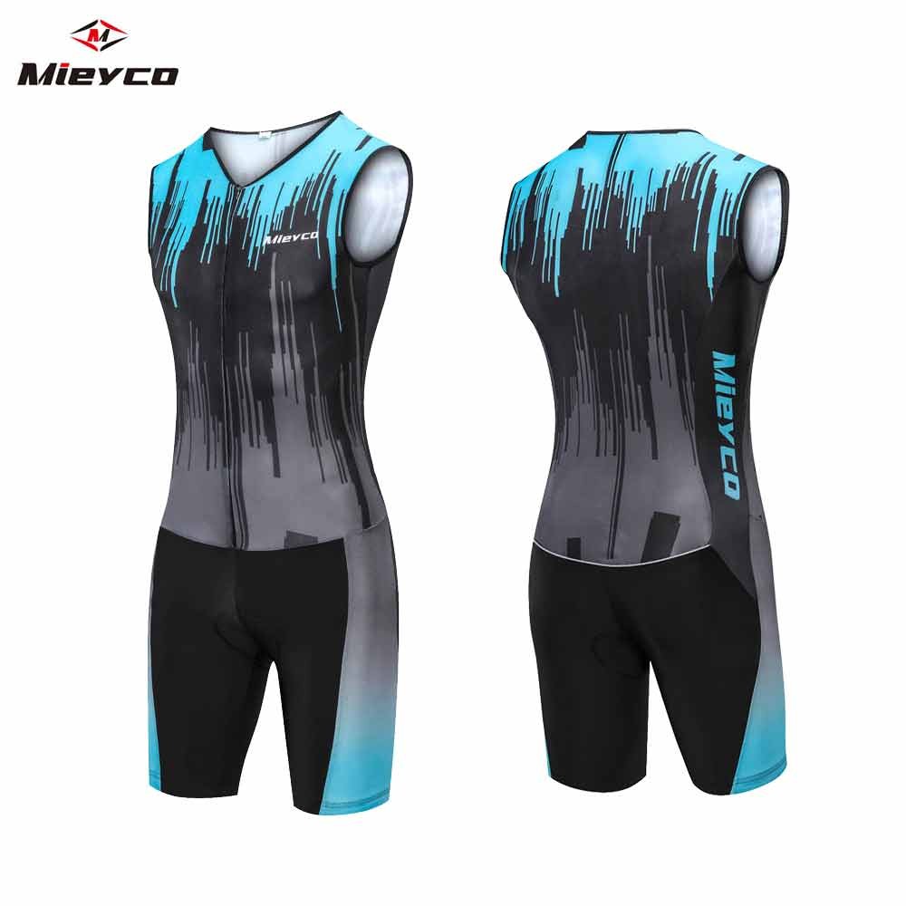 Mieyco Multicolor Triathlon Men's Sleeveless Track Suit Mountain Bike Cycling Suit Leotard Jumpsuit 