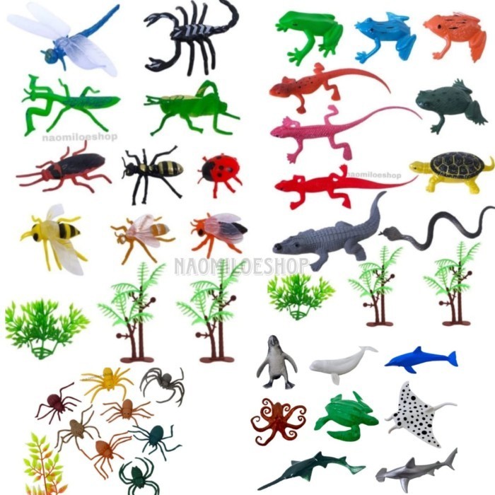Mainan Hewan Serangga/Mainan Simulasi Edukasi Bentuk Serangga figurin hewan reptil