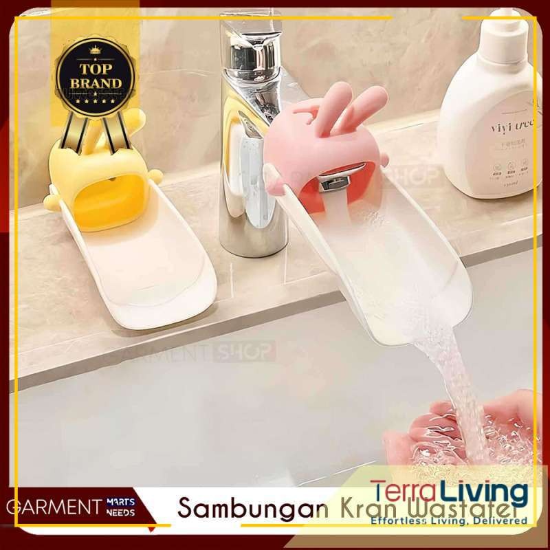 Penyambung Kran Cuci Tangan Wastafel Silikon Karakter Lucu Pemanjang Kran Faucet Extender