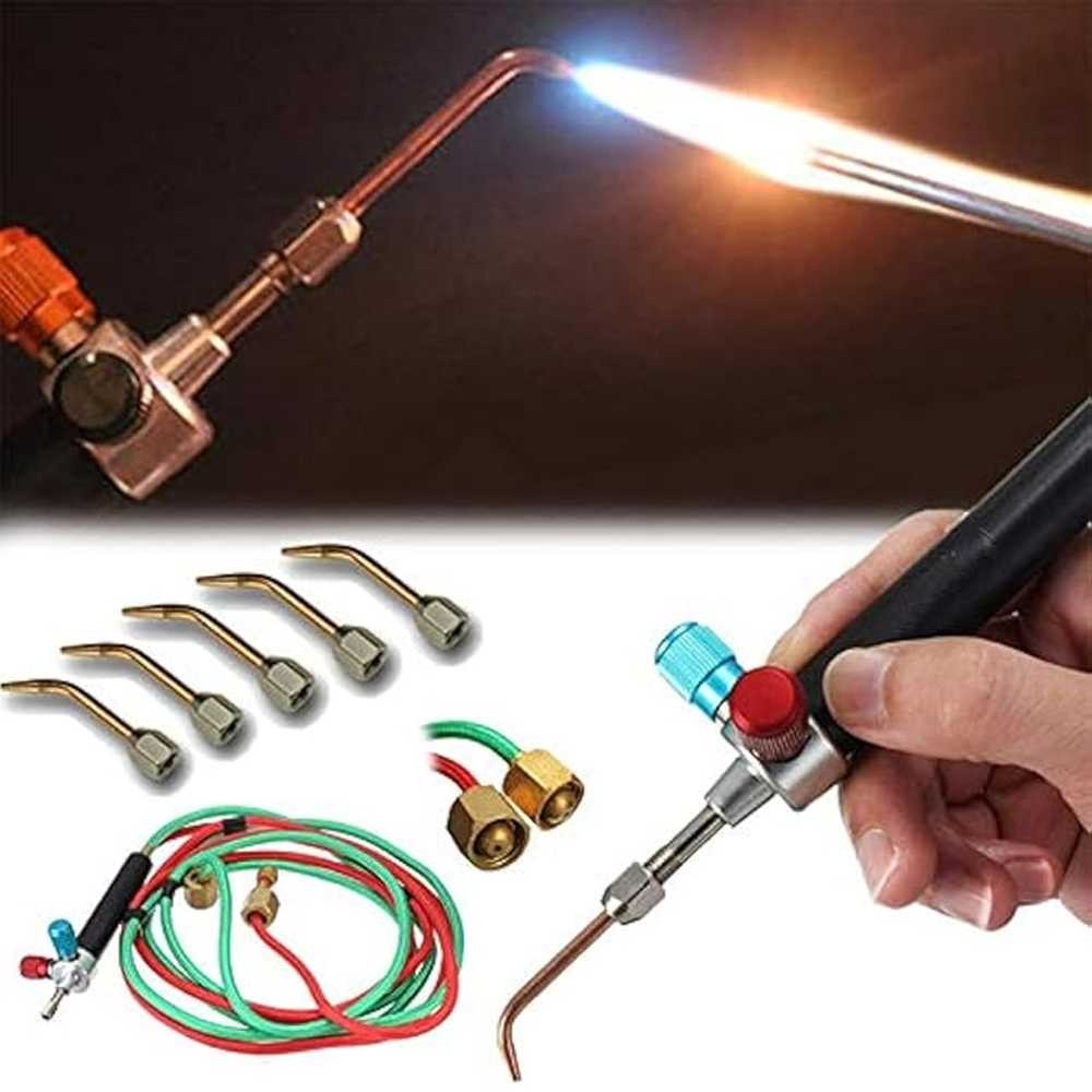 Set Obor Las Karbit Mini Oksigen Asetilen Blander Welding Torch Dengan 5 Nozzle - YT5