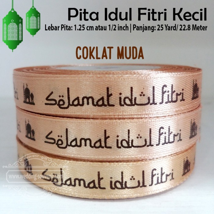 

Pita Idul Fitri Satin Kecil - Coklat Muda