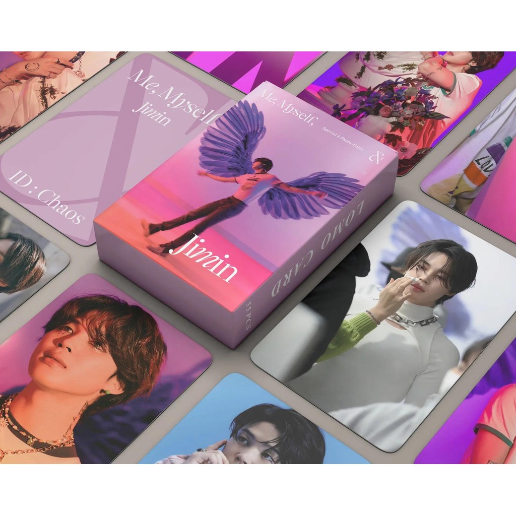 

55Pcs/Set Kpop Idol Jimin Lomo Postcard Personal Photo Chaos Print Cards Picture For Fans Collectible Cards