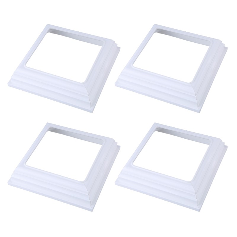 

Decorative Plastic Column Wrap Post Sleeve for Wood Railings White (4Pack)