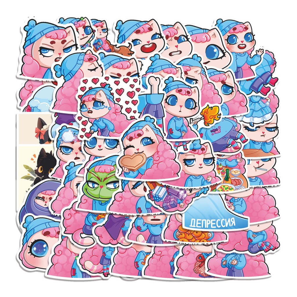 

COD 50 Pcs Stiker KARAMELKA Lucu Anti Air Untuk Dekorasi Notebook Sepeda Skateboard Handphone