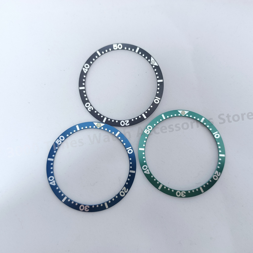 Modified 38mm Black Blue Green Flat Aluminum Bezel Insert Fit For Seiko Turtle 6105 NH35 NH36 Moveme