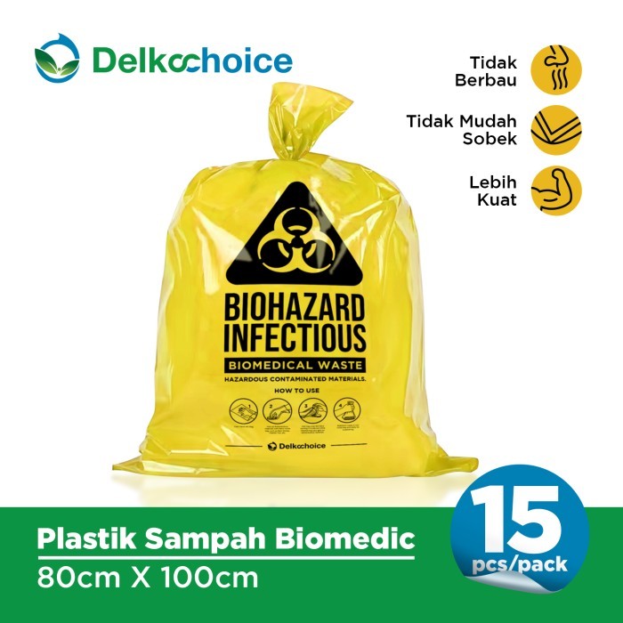 Kantong Plastik Sampah Kuning 80x100 Trash bag BioHazard Yellow 80 x 100