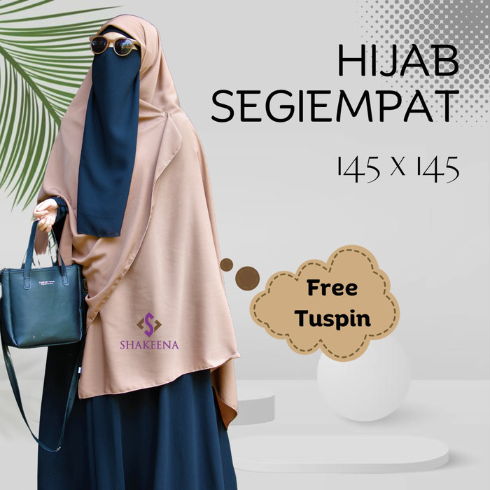 [Premium Quality]~ khimar wolfis jumbo/ jilbab segiempat wolfis 150x150/ khimar 150x150