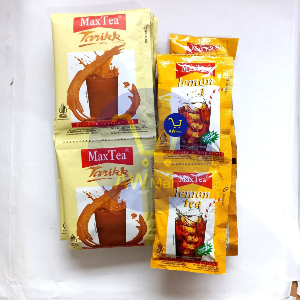 

TEH TARIK MAXTEA DAN TEH LEMON TEA RENCENG ( ISI 10 SACHET X 25GRAM ) - TEH TARIK KRIMER SUSU DAN GULA