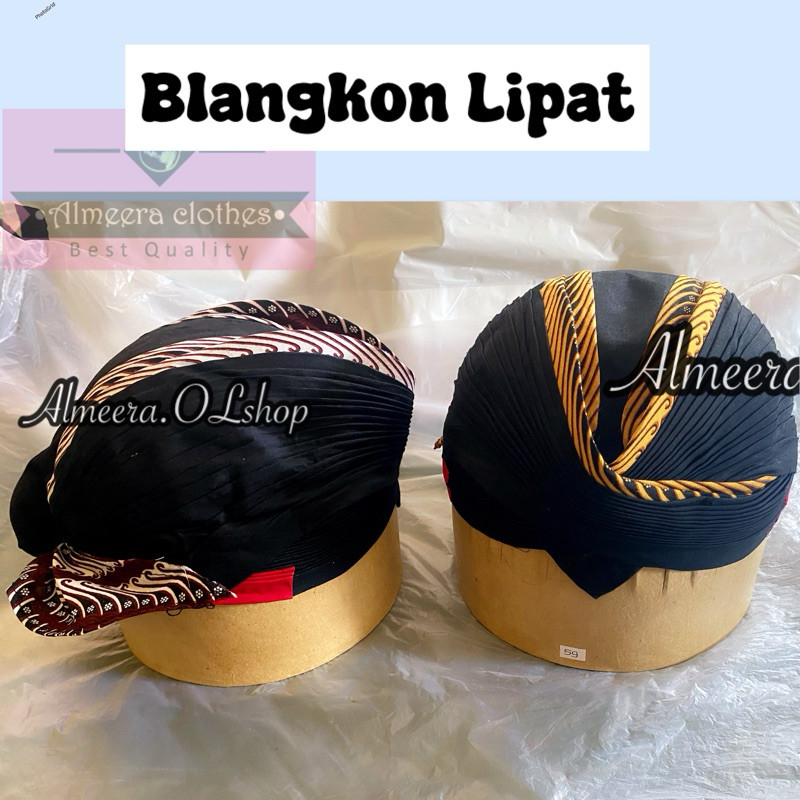 LURIK blangkon lipat blangkon jogja mondol belakang