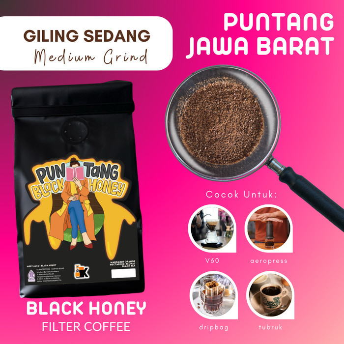 

[PROMO] Kopi Arabika Gunung Puntang Black Honey Juara #1 KKSI 200gr - Giling Sedang, 100G