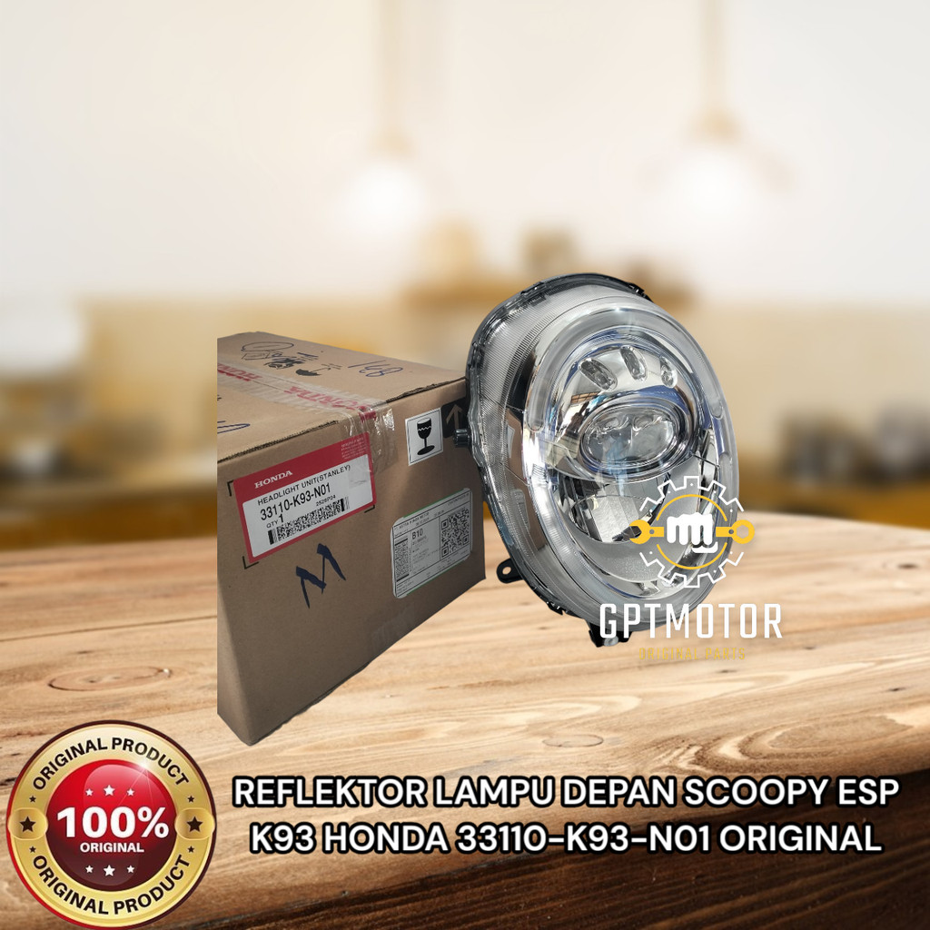 REFLEKTOR LAMPU DEPAN SCOOPY ESP K93 HONDA 33110-K93-N01 ORIGINAL