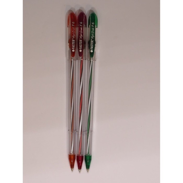 

Ballpoint / Pulpen Faster F6, 0.7mm 1 box isi 12 pcs