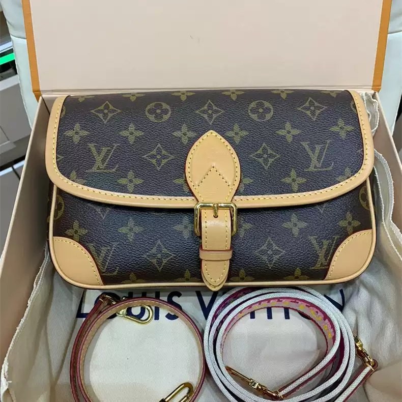 【bekas asli】（M46049） Tas LV Diane/tas penutup/tas bahu/tas selempang wanita