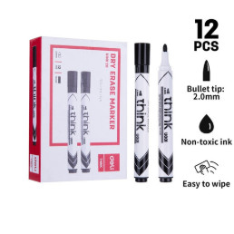 

DELI THINK WHITEBOARD MARKER U001 2.0MM BLACK PCS