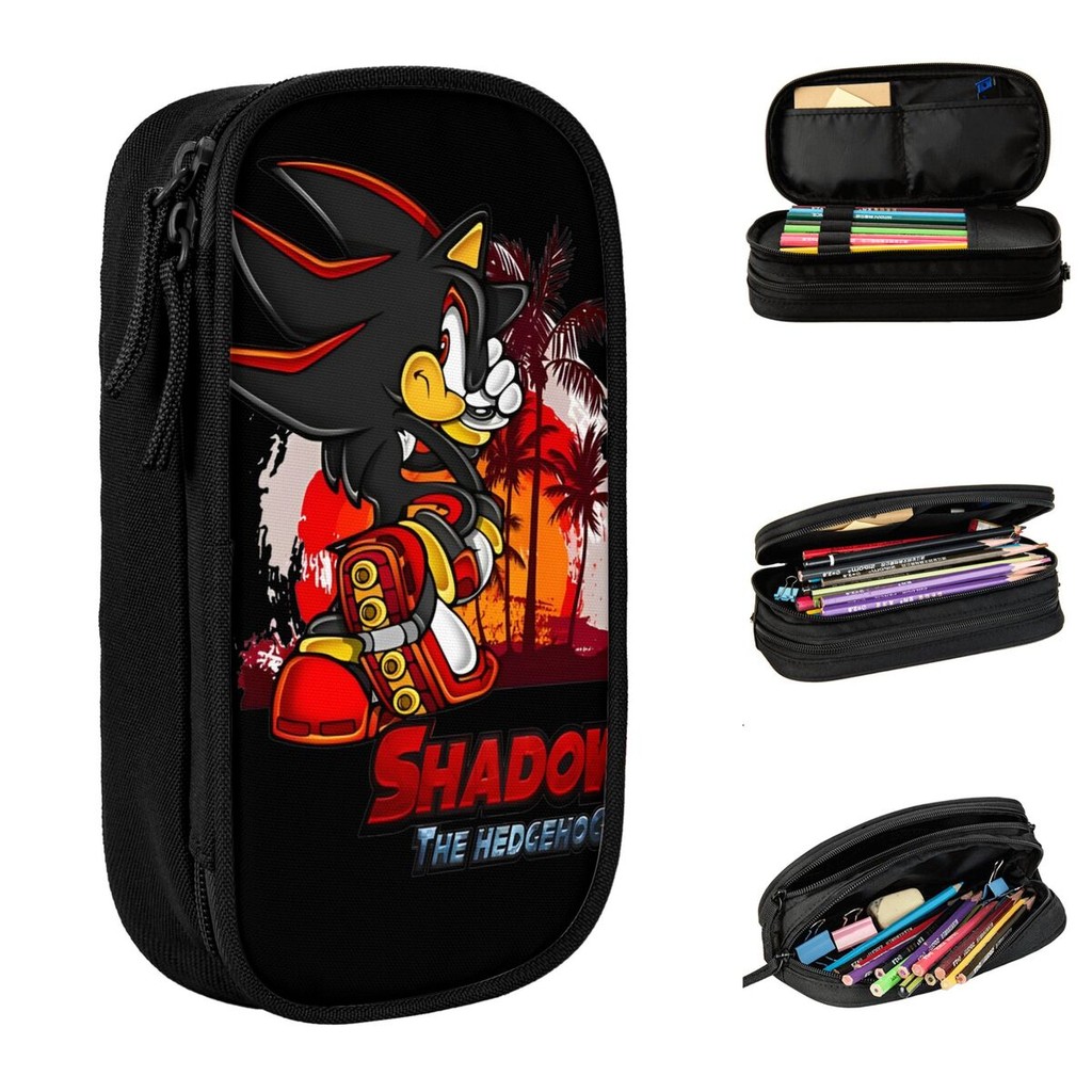 

Shadows The Hedgehog Anime Pencil Cases Pencil Box Pen Box Kids Large Storage Bags Students School Gifts Accessories
